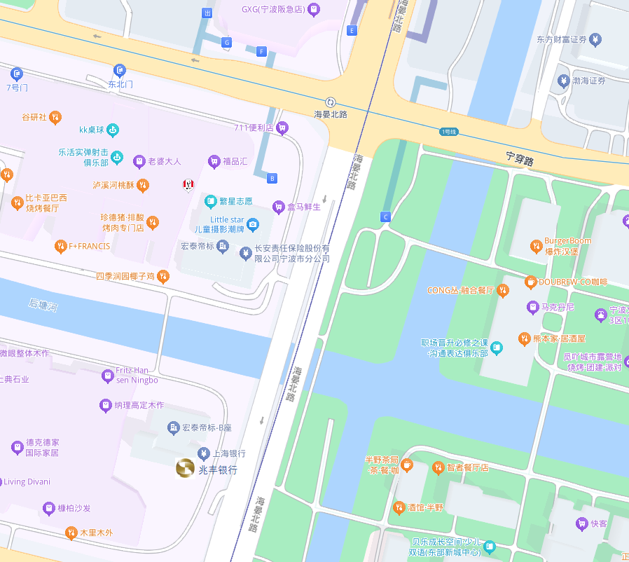 兆丰银行宁波分行行舍位置图