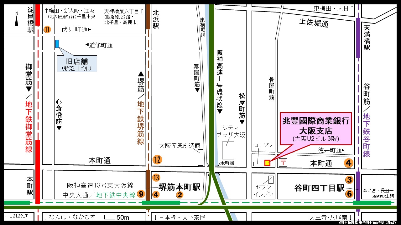 大阪分行位置圖