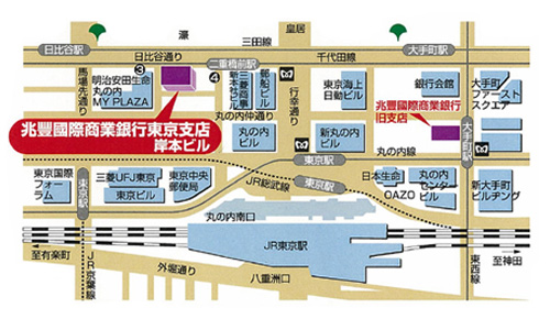 東京分行的地圖